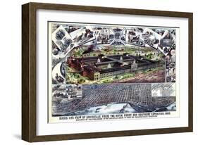 1883, Louisville Southern Exposition Bird's Eye View, Kentucky, United States-null-Framed Giclee Print