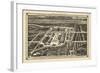 1883, New York City 1883 Bird's Eye View of World's Fair, New York, United States-null-Framed Giclee Print