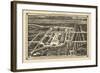 1883, New York City 1883 Bird's Eye View of World's Fair, New York, United States-null-Framed Giclee Print