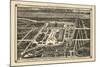 1883, New York City 1883 Bird's Eye View of World's Fair, New York, United States-null-Mounted Giclee Print