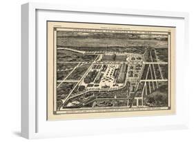 1883, New York City 1883 Bird's Eye View of World's Fair, New York, United States-null-Framed Giclee Print