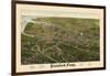 1883, Stamford Bird's Eye View, Connecticut, United States-null-Framed Giclee Print