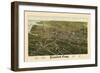 1883, Stamford Bird's Eye View, Connecticut, United States-null-Framed Giclee Print