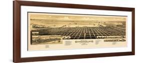 1883, Superior Bird's Eye View, Wisconsin, United States-null-Framed Premium Giclee Print