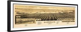 1883, Superior Bird's Eye View, Wisconsin, United States-null-Framed Premium Giclee Print