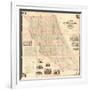 1883, Volusia County and Vicinity Wall Map, Florida, United States-null-Framed Giclee Print