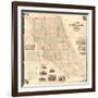 1883, Volusia County and Vicinity Wall Map, Florida, United States-null-Framed Giclee Print