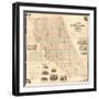 1883, Volusia County and Vicinity Wall Map, Florida, United States-null-Framed Giclee Print