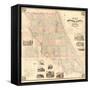 1883, Volusia County and Vicinity Wall Map, Florida, United States-null-Framed Stretched Canvas