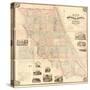 1883, Volusia County and Vicinity Wall Map, Florida, United States-null-Stretched Canvas