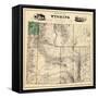 1883, Wyoming 1883 State Map, Wyoming, United States-null-Framed Stretched Canvas