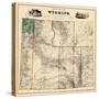 1883, Wyoming 1883 State Map, Wyoming, United States-null-Stretched Canvas