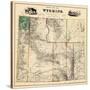 1883, Wyoming 1883 State Map, Wyoming, United States-null-Stretched Canvas