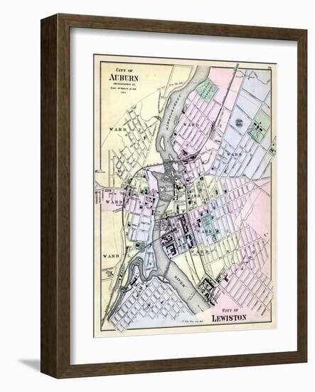 1884, Auburn City, Lewiston City, Maine, United States-null-Framed Giclee Print