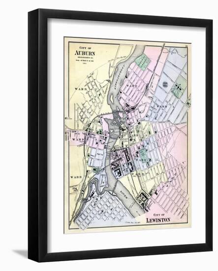 1884, Auburn City, Lewiston City, Maine, United States-null-Framed Giclee Print