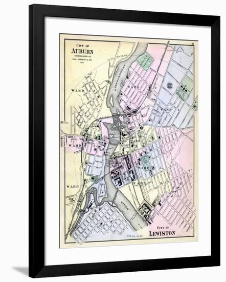 1884, Auburn City, Lewiston City, Maine, United States-null-Framed Giclee Print