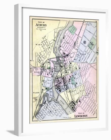 1884, Auburn City, Lewiston City, Maine, United States-null-Framed Giclee Print