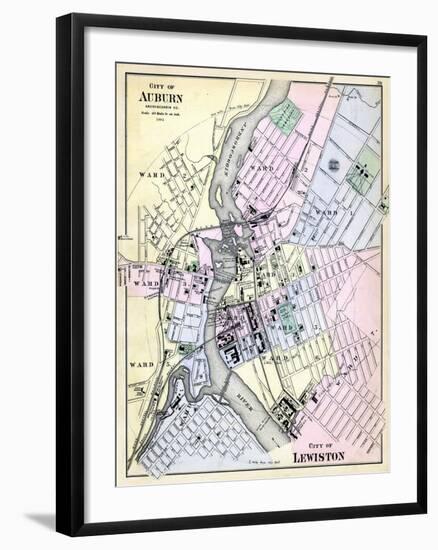 1884, Auburn City, Lewiston City, Maine, United States-null-Framed Giclee Print