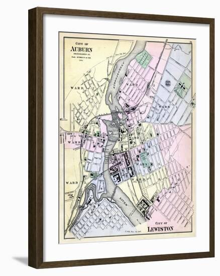 1884, Auburn City, Lewiston City, Maine, United States-null-Framed Giclee Print