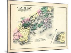 1884, Casco Bay, Scarborough, Cape Elizabeth, Portland, Falmouth, Cumberland, Yarmouth-null-Mounted Giclee Print