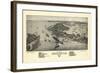 1884, Cedar Key Bird's Eye View, Florida, United States-null-Framed Giclee Print