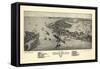 1884, Cedar Key Bird's Eye View, Florida, United States-null-Framed Stretched Canvas