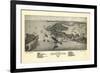 1884, Cedar Key Bird's Eye View, Florida, United States-null-Framed Giclee Print