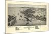 1884, Cedar Key Bird's Eye View, Florida, United States-null-Mounted Giclee Print