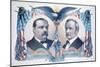 1884 Democratic Campaign Poster with Portraits of Grover Cleveland and Thomas A. Hendricks-null-Mounted Art Print