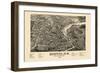 1884, Exeter Bird's Eye View, New Hampshire, United States-null-Framed Giclee Print