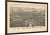 1884, Glens Falls  Bird's Eye View, New York, United States-null-Framed Giclee Print