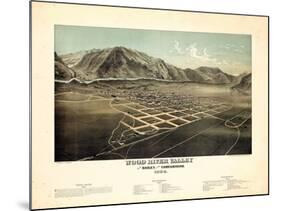 1884, Hailey Bird's Eye View, Idaho, United States-null-Mounted Giclee Print