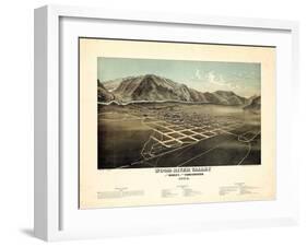 1884, Hailey Bird's Eye View, Idaho, United States-null-Framed Giclee Print