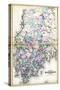 1884, Hancock County Map, Maine, United States-null-Stretched Canvas