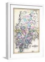 1884, Hancock County Map, Maine, United States-null-Framed Giclee Print