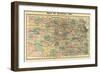 1884, Kansas State Map, Kansas, United States-null-Framed Giclee Print