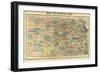 1884, Kansas State Map, Kansas, United States-null-Framed Giclee Print