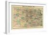 1884, Kansas State Map, Kansas, United States-null-Framed Giclee Print