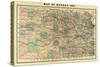 1884, Kansas State Map, Kansas, United States-null-Stretched Canvas