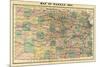 1884, Kansas State Map, Kansas, United States-null-Mounted Giclee Print