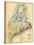 1884, Maine Geological Map, Maine, United States-null-Stretched Canvas