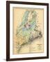 1884, Maine Geological Map, Maine, United States-null-Framed Giclee Print