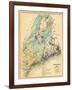 1884, Maine Geological Map, Maine, United States-null-Framed Giclee Print
