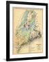 1884, Maine Geological Map, Maine, United States-null-Framed Giclee Print