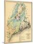 1884, Maine Geological Map, Maine, United States-null-Mounted Giclee Print
