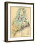 1884, Maine Geological Map, Maine, United States-null-Framed Giclee Print