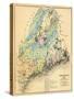 1884, Maine Geological Map, Maine, United States-null-Stretched Canvas