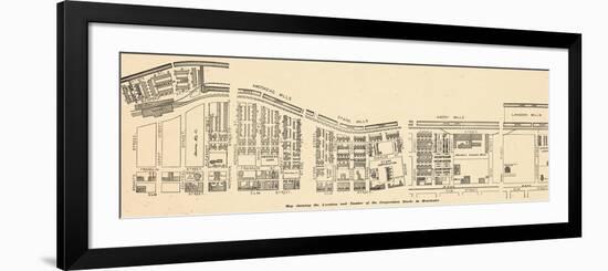 1884, Manchester Map of Mills and Corps, New Hampshire, United States-null-Framed Premium Giclee Print