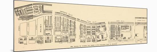 1884, Manchester Map of Mills and Corps, New Hampshire, United States-null-Mounted Premium Giclee Print