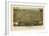 1884, Mattoon Bird's Eye View, Illinois, United States-null-Framed Giclee Print